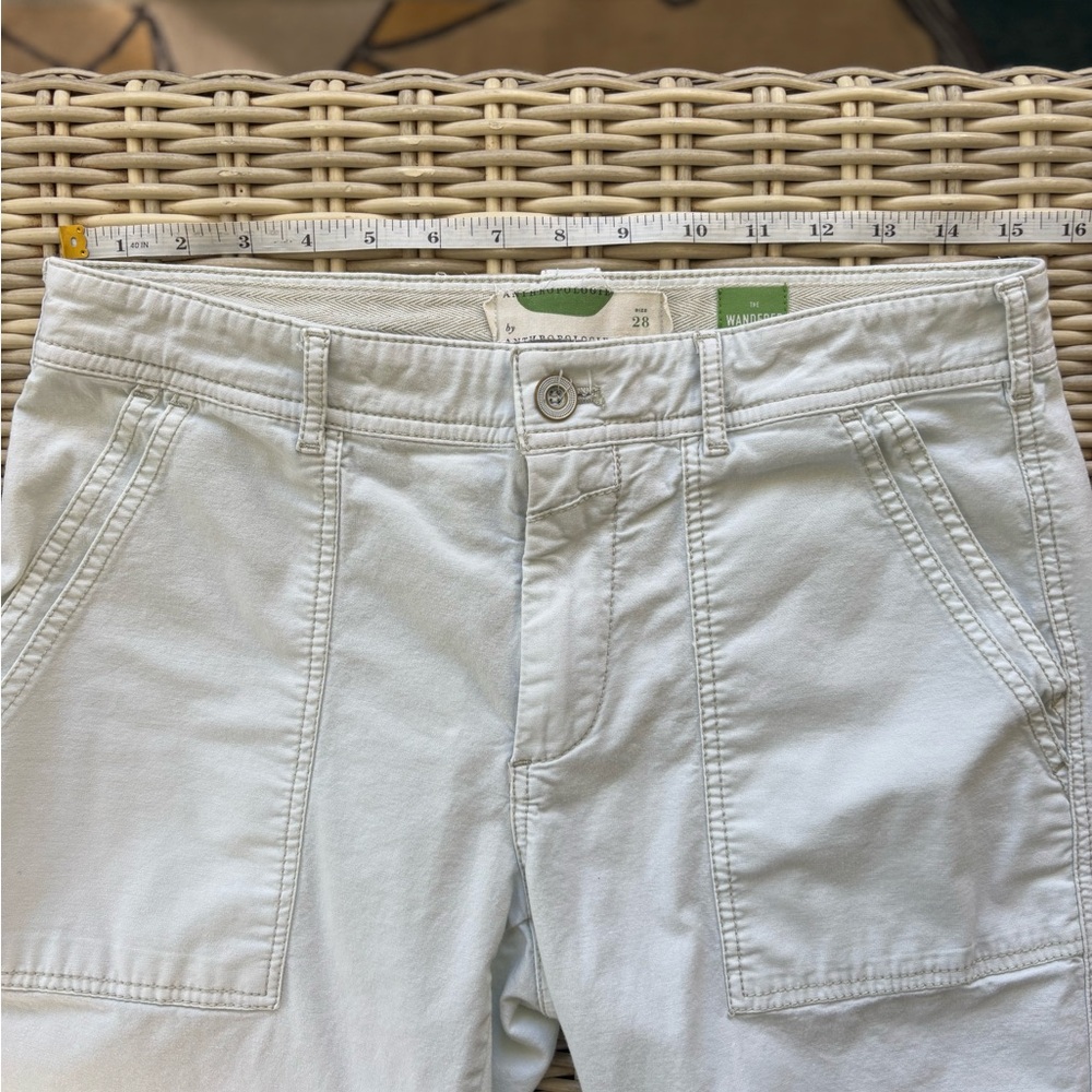 Anthropologie The Wanderer Eyelet Cropped Ankle Utility Pants 28 boho prairie - Picture 7 of 9